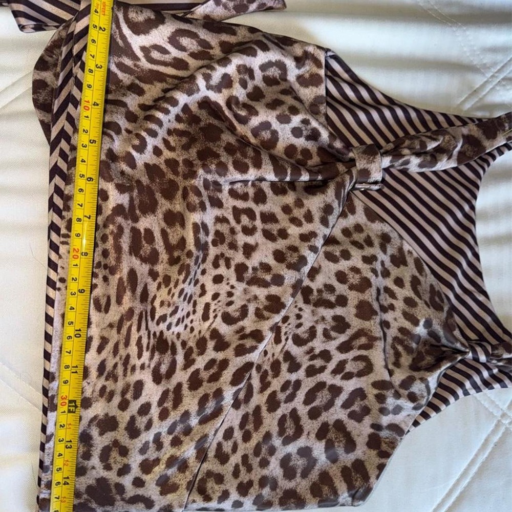 Baiia Samba Reversible‎ Leopard Stripe Bikini Set Size 8 Est - Picture 4 of 8